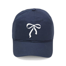 Load image into Gallery viewer, Bow Embroidered Cap: Hot Pink/White
