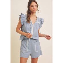 Load image into Gallery viewer, Seabreeze Embroidered Linen Shorts
