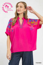 Load image into Gallery viewer, Multicolor Embroidered Split Neck Top
