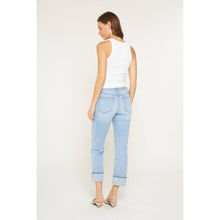 Load image into Gallery viewer, / Mica MID RISE CUFFED STRAIGHT LEG: LIGHT BEACH BLUE
