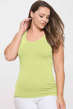 Load image into Gallery viewer, Reversible V or U Neckline Seamless Tank Plus Size: White / Plus
