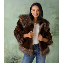 Load image into Gallery viewer, Laurette Faux Fur Jacket: French Roast / S/M
