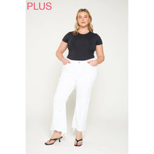 Load image into Gallery viewer, Mica  CROP FLARE WITH UNEVEN HEM
