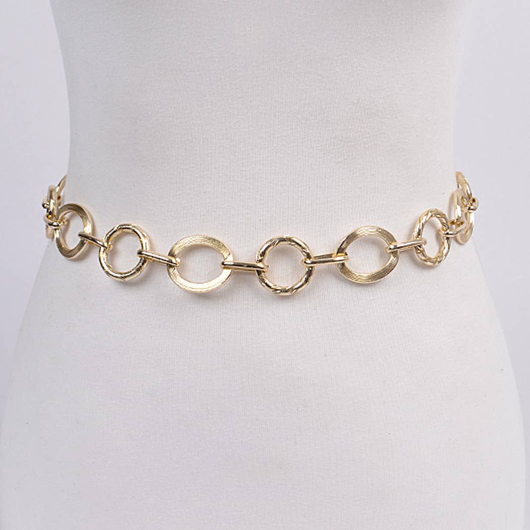 Round Chain Belt Gold