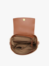 Load image into Gallery viewer, Avani Large Buckle Flapover Backpack | BP2265: Brown
