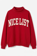 Load image into Gallery viewer, NICELIST | Reversible 'LIST'  Mockneck Pullover
