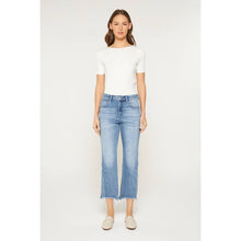Load image into Gallery viewer, CROPPED JEANS WITH RAW HEM: Mica
