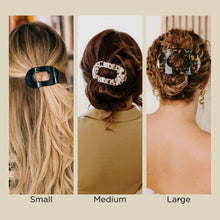 Load image into Gallery viewer, Flat Round Hair Clip | Small | Truly Taupe Quilted
