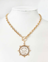 Load image into Gallery viewer, Chain with Cross Coin Necklace
