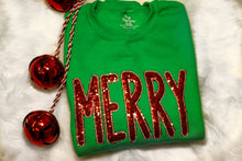 Load image into Gallery viewer, Green Merry (Christmas) Sweatshirt
