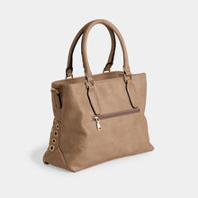Load image into Gallery viewer, Amabel Double Compartment Grommet Tote: Tan
