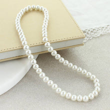Load image into Gallery viewer, Pearl Stretch Necklace: 24&quot;
