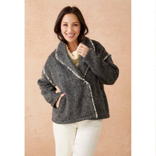 Load image into Gallery viewer, Sevilla Brushed Cardigan with Button Closure: Charcoal Heather / L/XL
