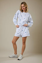 Load image into Gallery viewer, FISH EMBROIDERED SWEATSHORTS
