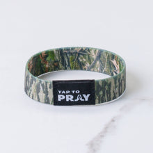Load image into Gallery viewer, Tap To Pray™ Wristbands - Forest &amp; Tree Bark Camo
