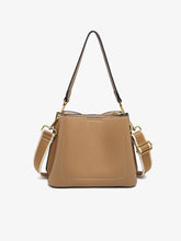 Load image into Gallery viewer, Corinna Bucket Bag – Two-Tone Canvas Guitar Strap | M2765 : Brown
