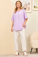 Load image into Gallery viewer, Front Button Detail Terry Cloth Top
