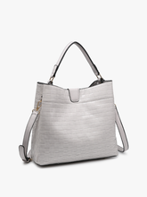 Load image into Gallery viewer, Tati Woven Textured Monogrammable Satchel | M1951WVM : Black
