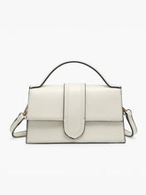 Load image into Gallery viewer, Capri Metallic Satchel – Crossbody Strap Bag | EH2570: Black

