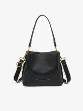 Load image into Gallery viewer, Corinna Bucket Bag – Two-Tone Canvas Guitar Strap | M2765 : Brown
