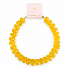 Load image into Gallery viewer, Chunky Resin &amp; Natural Stone Bead Necklace: Honey Caramel
