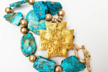 Load image into Gallery viewer, Turquoise Sea Jasper Nuggets with Neal Cross
