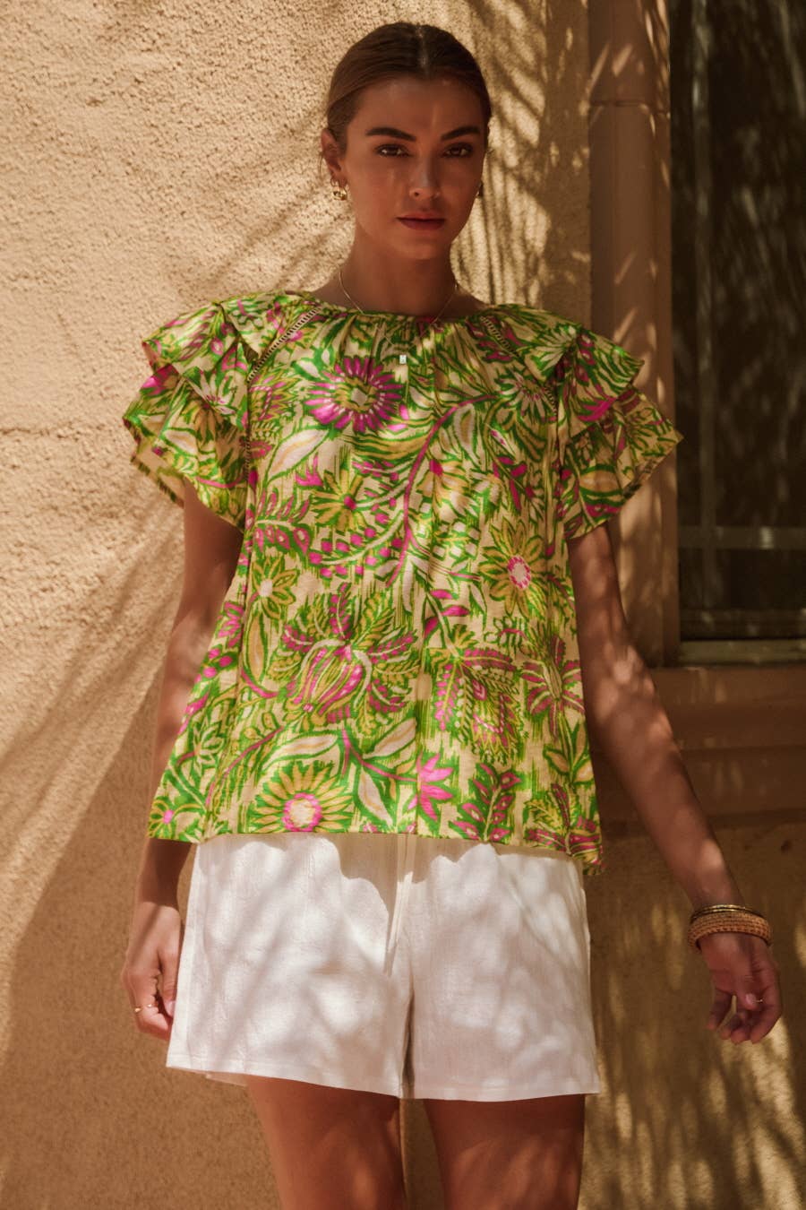 Floral Printed Short Sleeve Top