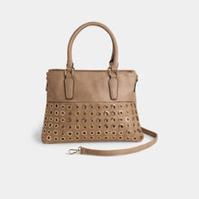 Load image into Gallery viewer, Amabel Double Compartment Grommet Tote: Tan
