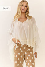Load image into Gallery viewer, Plus Polka Dot high-rise Wide Leg pants: White Black / Plus Size / 1XL
