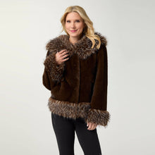 Load image into Gallery viewer, Laurette Faux Fur Jacket: French Roast / S/M
