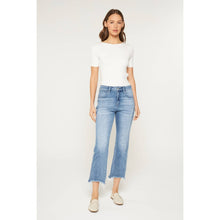 Load image into Gallery viewer, CROPPED JEANS WITH RAW HEM: Mica

