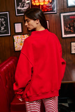 Load image into Gallery viewer, IT2594E-JESUSWT | Gingham Applique Mock-Neck Sweatshirt: Red / S/M-L/XL (3-3)
