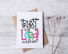 Load image into Gallery viewer, Trust In The Lord Note Cards: Colorful
