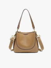Load image into Gallery viewer, Corinna Bucket Bag – Two-Tone Canvas Guitar Strap | M2765 : Brown
