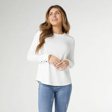 Load image into Gallery viewer, Alexis Super Soft Top with Snap Cuff: White / L/XL
