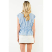 Load image into Gallery viewer, Short Sleeve Floral Embroidery Top: THML
