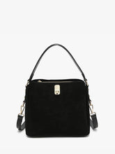 Load image into Gallery viewer, Allison Faux Suede Multi-Compartment Satchel | M2819SDE: Brown
