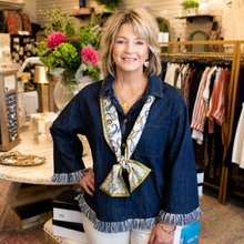 Load image into Gallery viewer, Denim FRINGE Top
