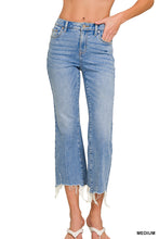 Load image into Gallery viewer, KICK CROP FLARE DENIM PANTS
