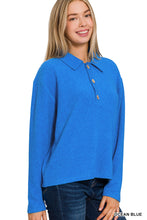 Load image into Gallery viewer, BRUSHED MELANGE HACCI COLLARED SWEATER
