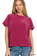 Load image into Gallery viewer, CHENILLE WAFFLE CAP SLEEVE SWEATER
