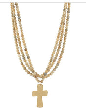 Load image into Gallery viewer, 3 LAYERED CROSS NECKLACE
