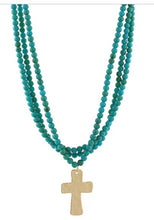 Load image into Gallery viewer, 3 LAYERED CROSS NECKLACE

