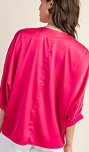 Load image into Gallery viewer, Satin V-Neck Loose Fit Blouse
