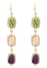 Load image into Gallery viewer, LINEAR SQUARE BEAD EARRINGS
