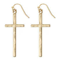 Load image into Gallery viewer, CROSS METAL EARRINGS
