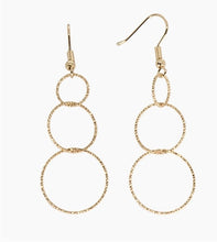 Load image into Gallery viewer, 3 CIRCLE DROP EARRINGS
