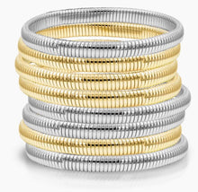 Load image into Gallery viewer, Gold-Plated 1/4" Rolling Bangle Bracelets
