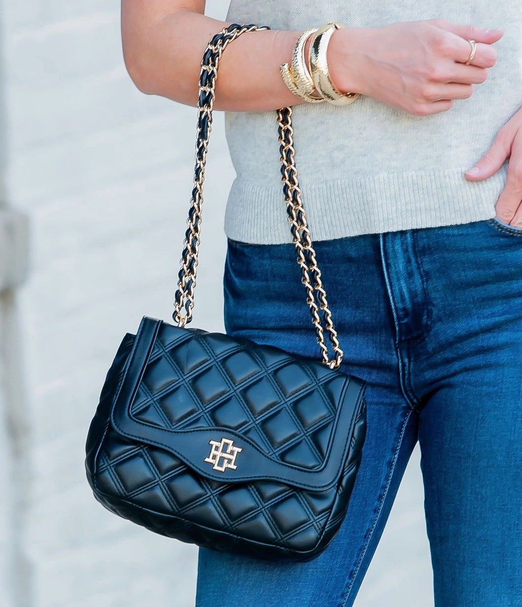 /Elle Crossbody Black-Caroline Hill
