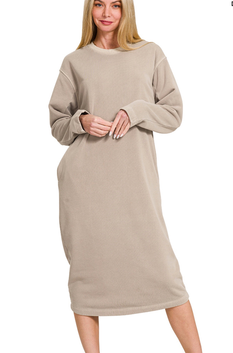 PIGMENT DYE SWEATSHIRTS DRESS